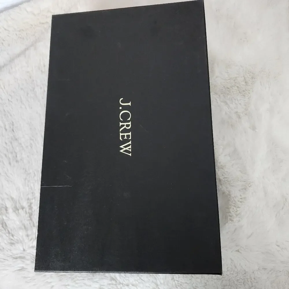 J.Crew Black Italian Leather Ribbed Knit Cuff Ankle Boots NIB NWT 6.5 BM708